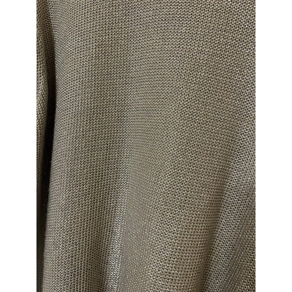 Cotton Emporium Gold Shimmer Sweater Open Back Women’s Large - Picture 2 of 4